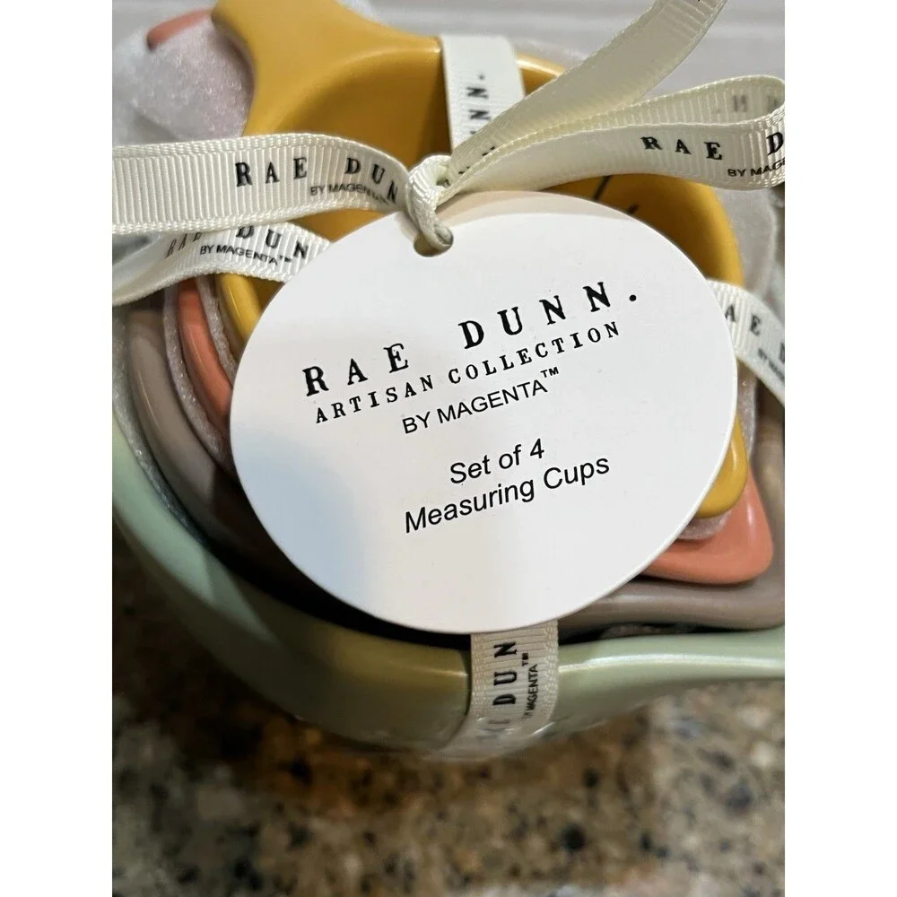RAE DUNN Thanksgiving Measuring Cups - Gather, Bounty, Blessings, Plenty, 2023!